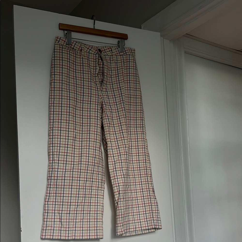 Madewell Multicolor Plaid Emmett Wide Leg Pant